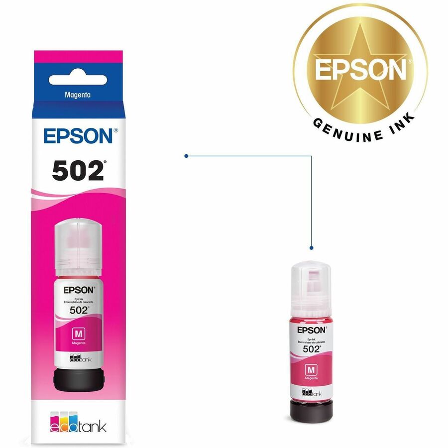 Epson T502, Magenta Ink Bottle Epson T502, Magenta Ink Bottle